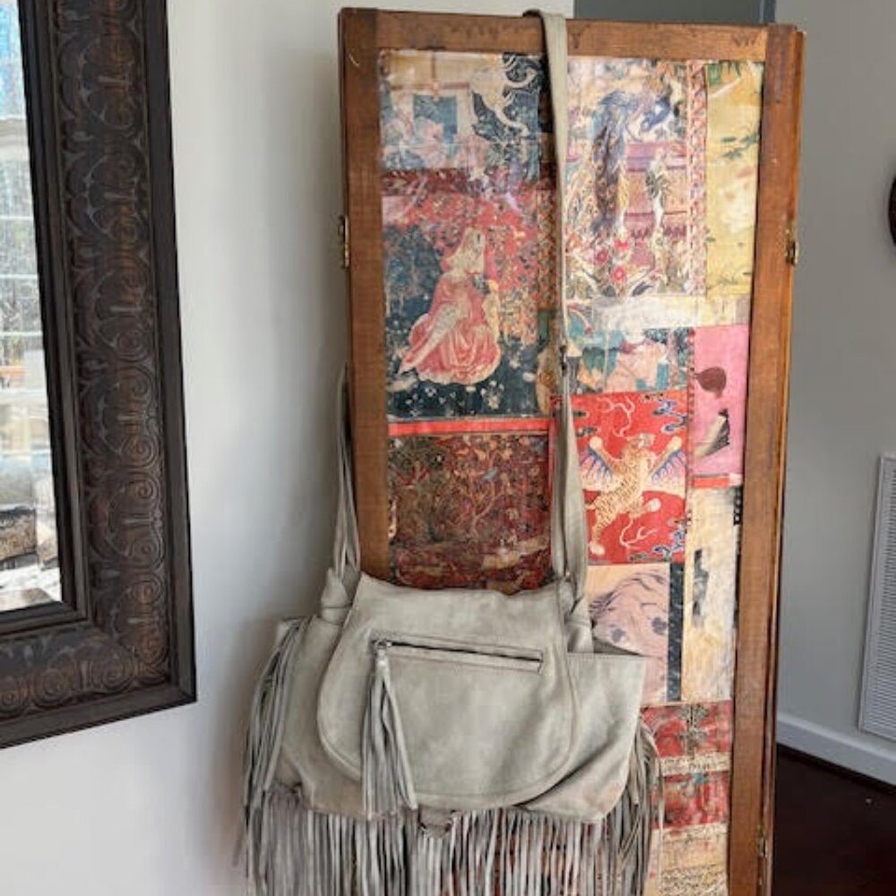 Cut n' Paste X Free People Distressed Fringe Saddle Bag - Picture 15 of 16